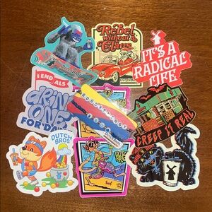 Dutch Bros Stickers - Sticker bundle + Dutch Bros friendship bracelets 10pcs